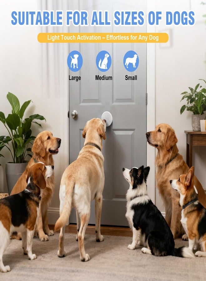 ChunHee WiFi Smart Dog Door Bell for Potty Training to Go Outside–Wireless Doggy Doorbell with Tuya Phone Notification–Waterproof Touch Button and Adjustable Volume, Multi-User Alerts(1 Dog Buttons) - Image 5